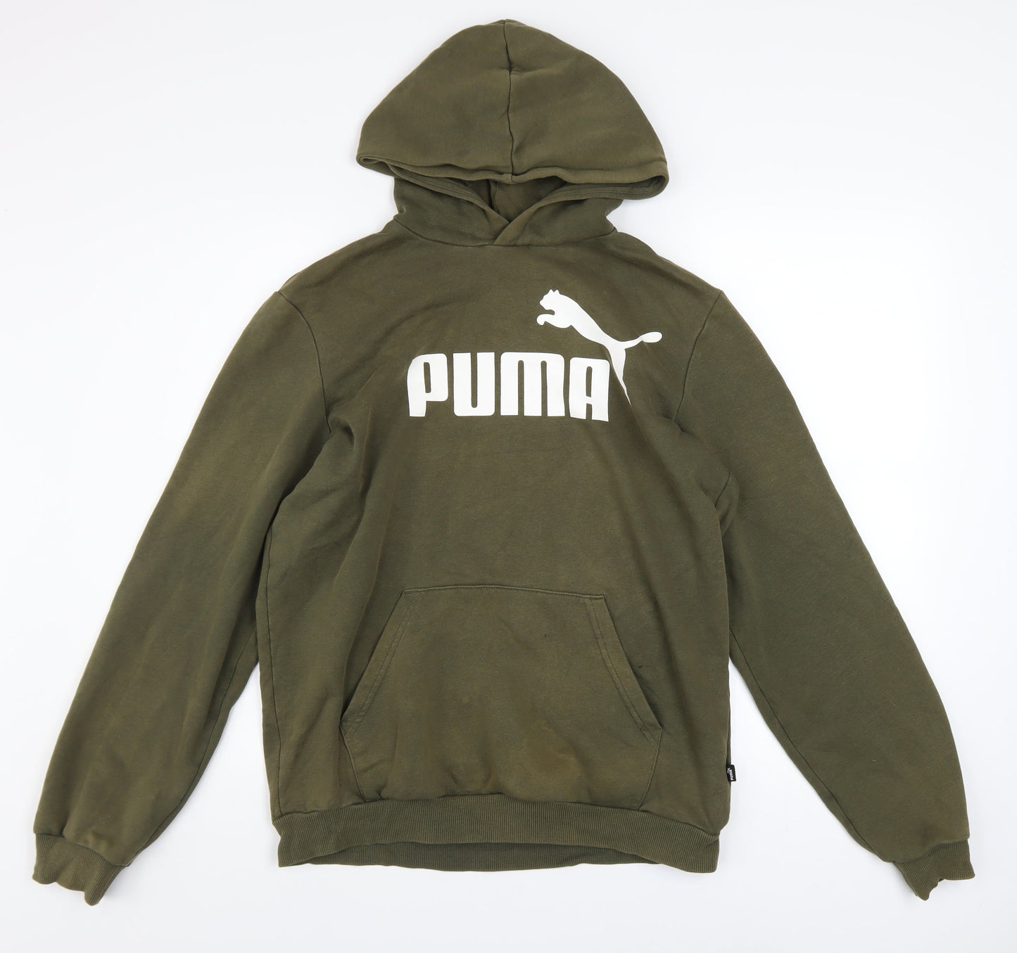 Boys UK Size 16 Years PUMA Green Pullover Hoodie