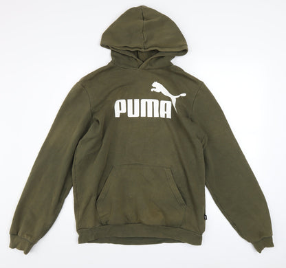 Boys UK Size 16 Years PUMA Green Pullover Hoodie