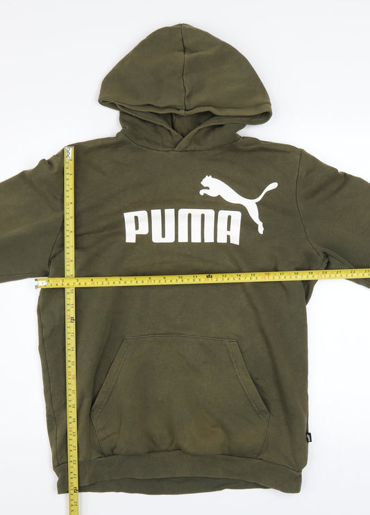 Boys UK Size 16 Years PUMA Green Pullover Hoodie