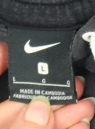 Mens UK Size L Nike Black Pullover Hoodie