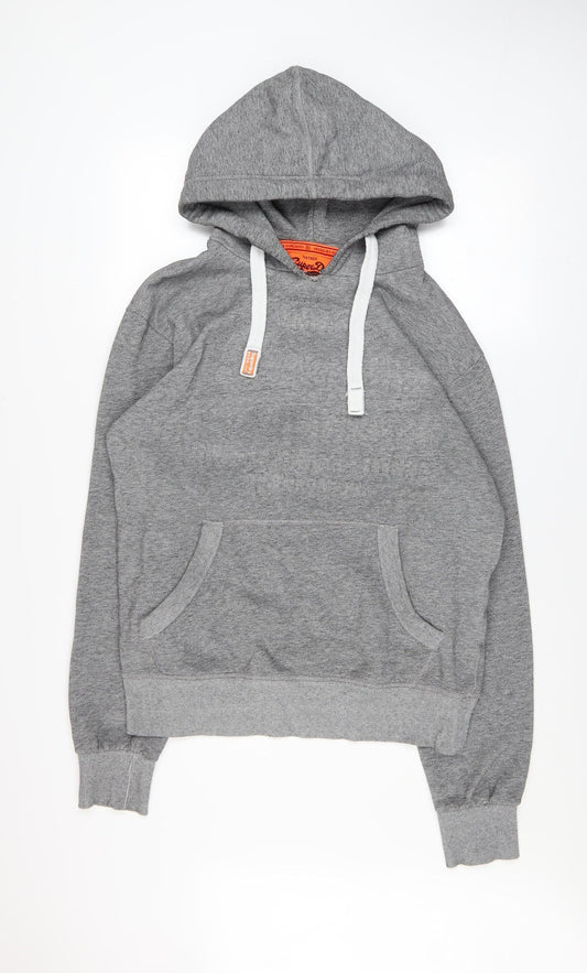 Mens UK Size M Superdry Grey Pullover Hoodie