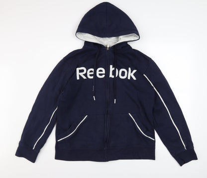 Mens UK Size S Reebok Blue Full Zip Hoodie
