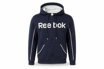 Mens UK Size S Reebok Blue Full Zip Hoodie