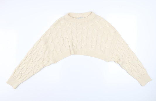 Womens UK Size S Stradivarius Beige Shrug Jumper