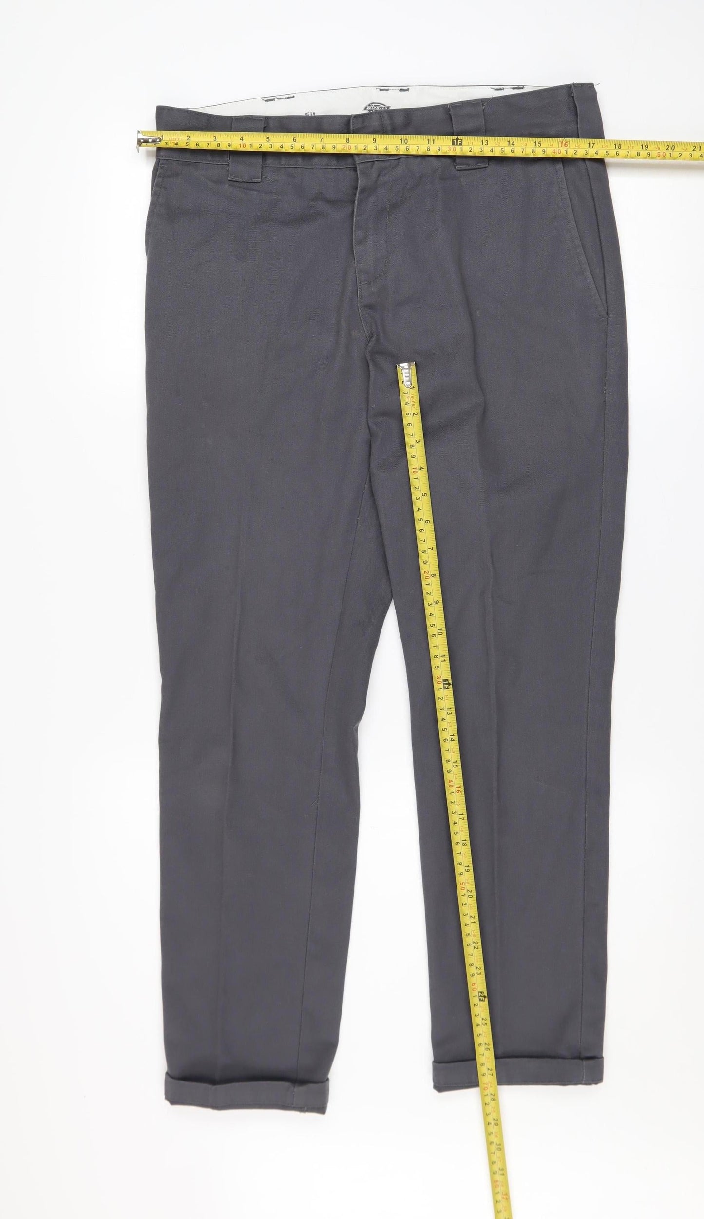 Mens UK Size M Dickies Slim Fit Chino Grey Trousers