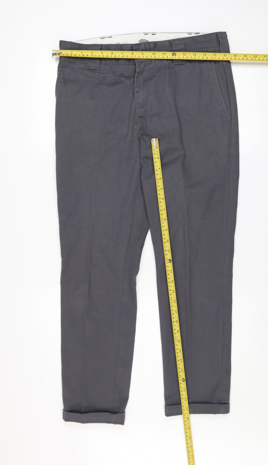 Mens UK Size M Dickies Slim Fit Chino Grey Trousers