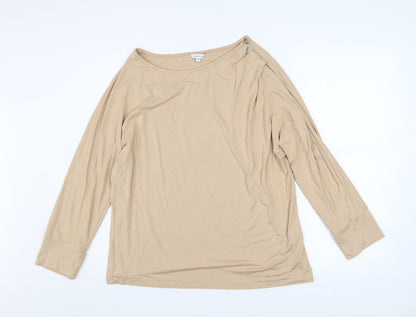 Womens UK Size 16 Sonder Studio Beige Basic Blouse