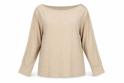 Womens UK Size 16 Sonder Studio Beige Basic Blouse
