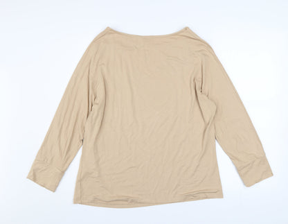 Womens UK Size 16 Sonder Studio Beige Basic Blouse