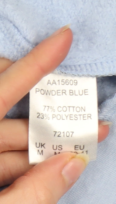 Mens UK Size M Cotton Traders Blue Pullover Hoodie
