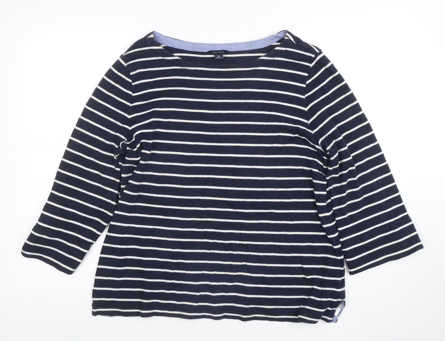 Womens UK Size XL Nautica Blue Basic T-Shirt