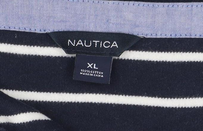 Womens UK Size XL Nautica Blue Basic T-Shirt