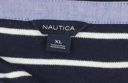 Womens UK Size XL Nautica Blue Basic T-Shirt