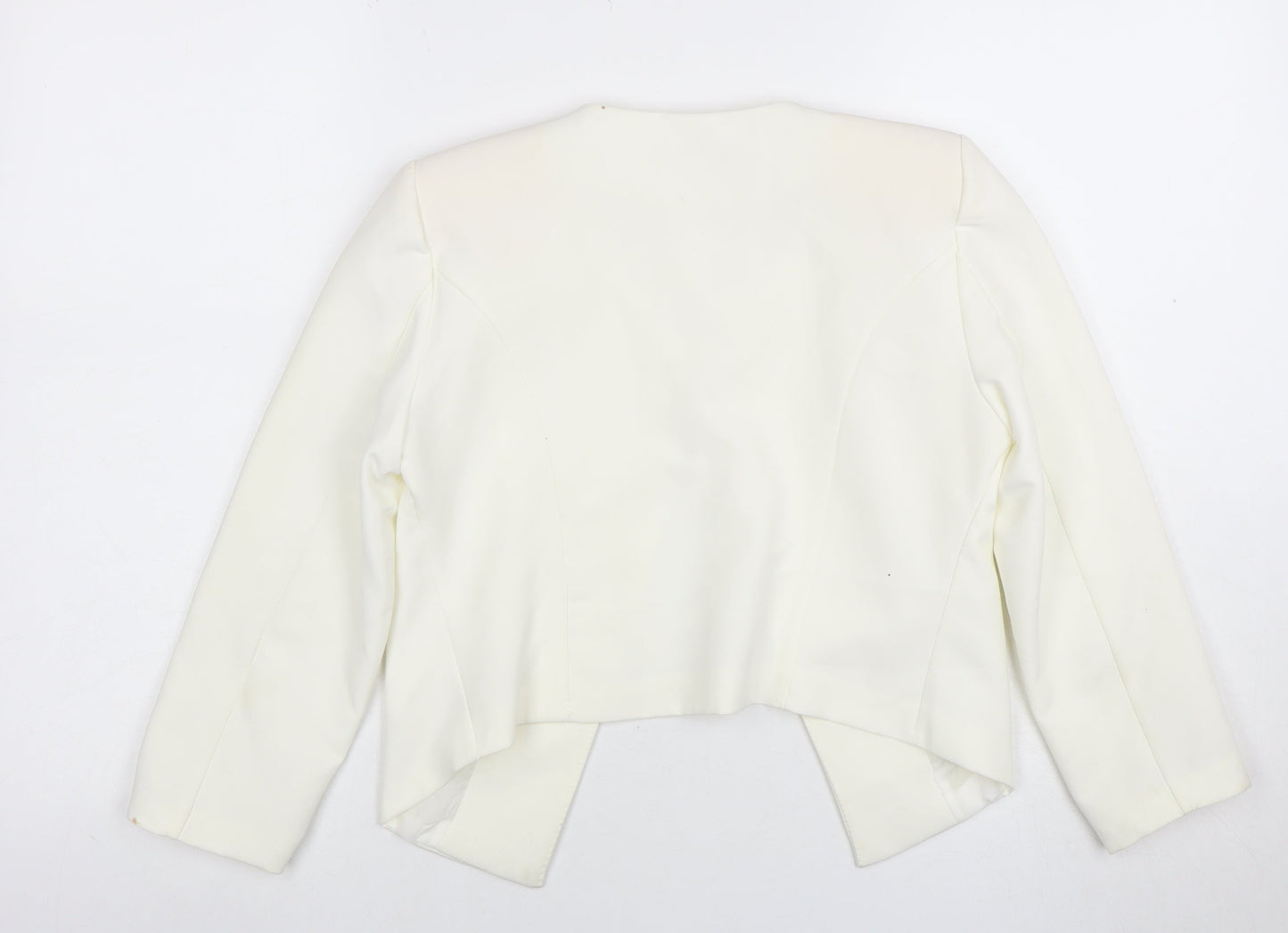 Womens UK Size S Boohoo Regular Ivory Blazer