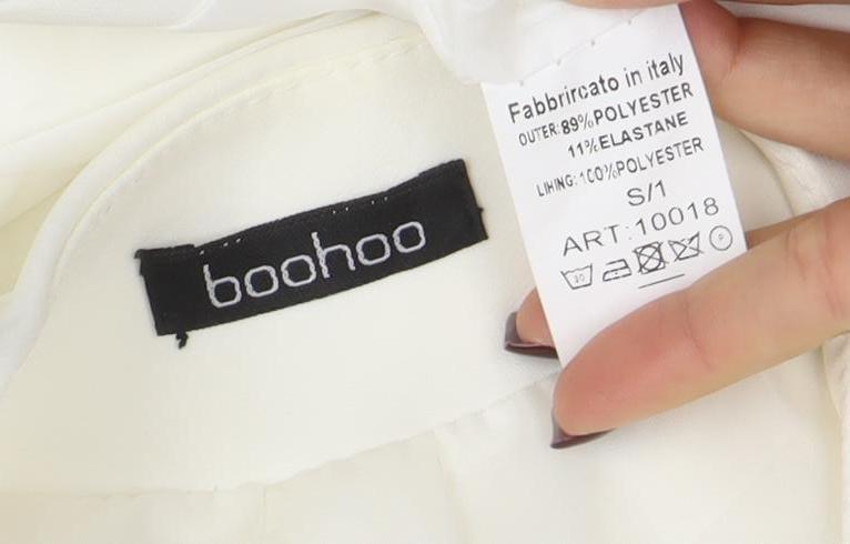 Womens UK Size S Boohoo Regular Ivory Blazer