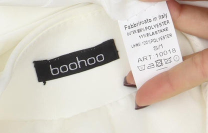 Womens UK Size S Boohoo Regular Ivory Blazer