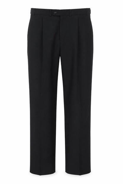 Mens UK Size L Armando Regular Fit Dress Pants Black Trousers