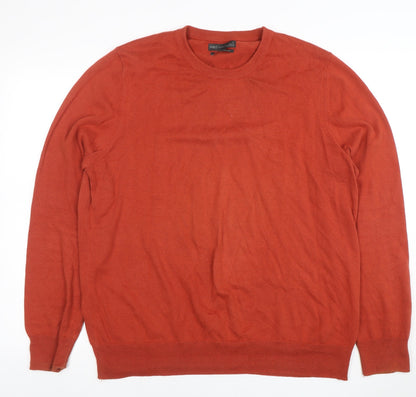 Mens UK Size L Marks and Spencer Brown Pullover Jumper