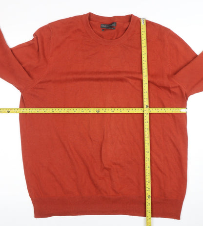 Mens UK Size L Marks and Spencer Brown Pullover Jumper