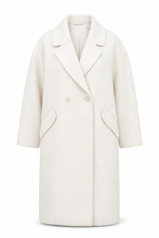 Womens UK Size 14 H&M Beige Pea Coat