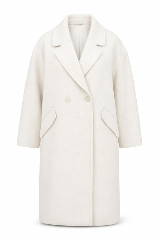 Womens UK Size 14 H&M Beige Pea Coat