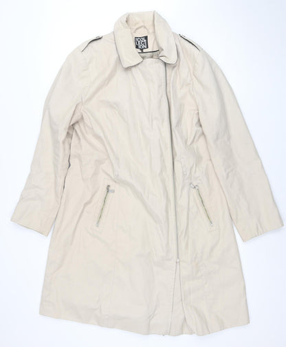 Womens UK Size 16 Debenhams Beige Overcoat