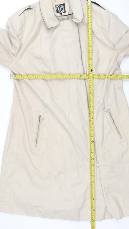 Womens UK Size 16 Debenhams Beige Overcoat