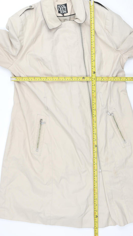 Womens UK Size 16 Debenhams Beige Overcoat
