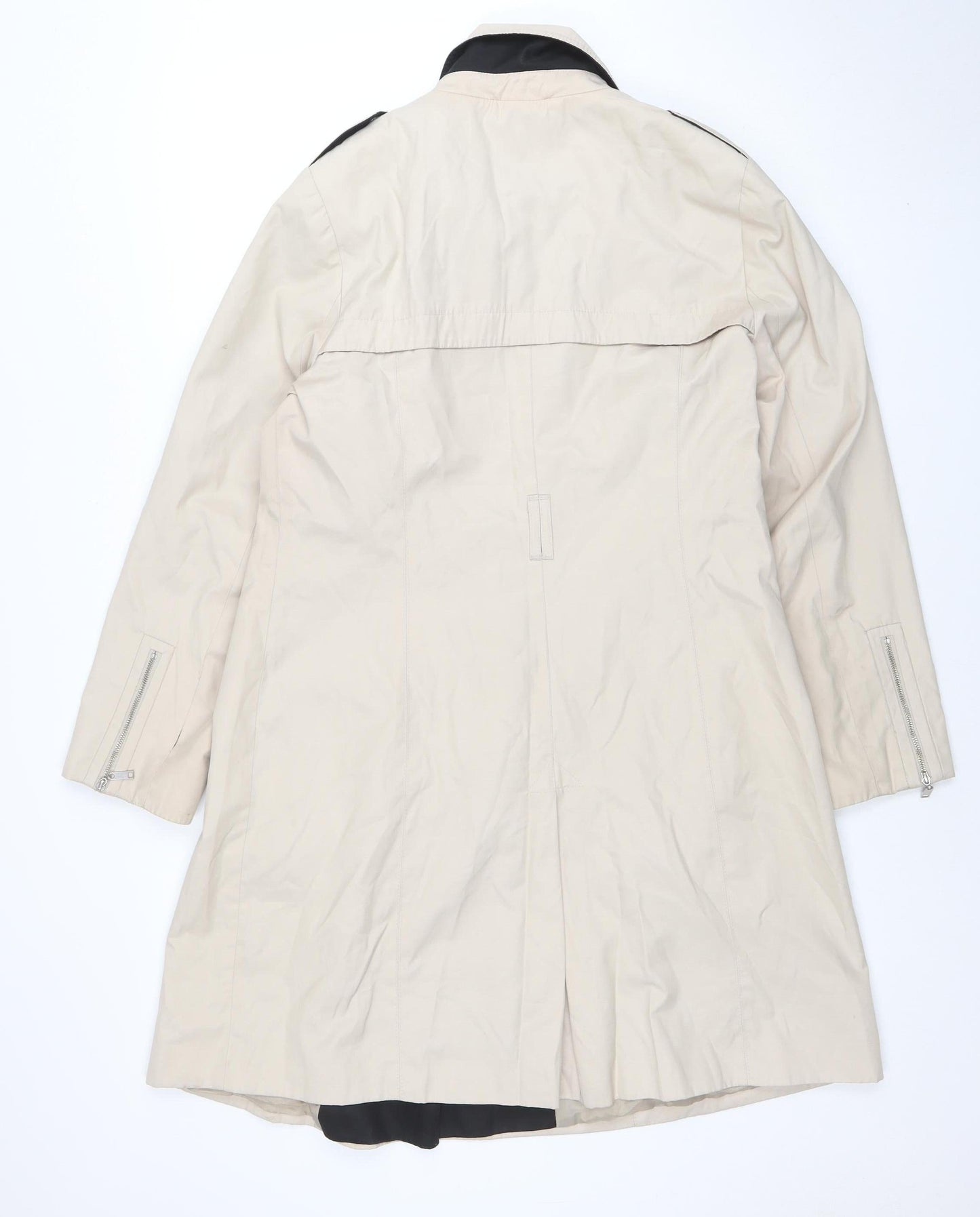 Womens UK Size 16 Debenhams Beige Overcoat
