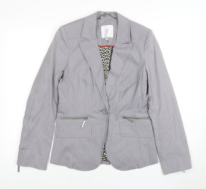 Womens UK Size 10 Jasper Conran Regular Grey Blazer