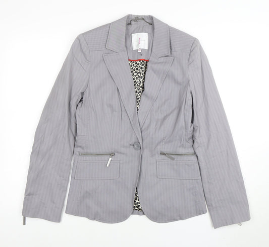 Womens UK Size 10 Jasper Conran Regular Grey Blazer