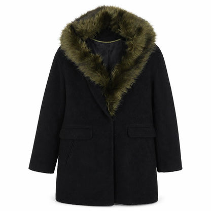 Womens UK Size 10 Dorothy Perkins Black Overcoat