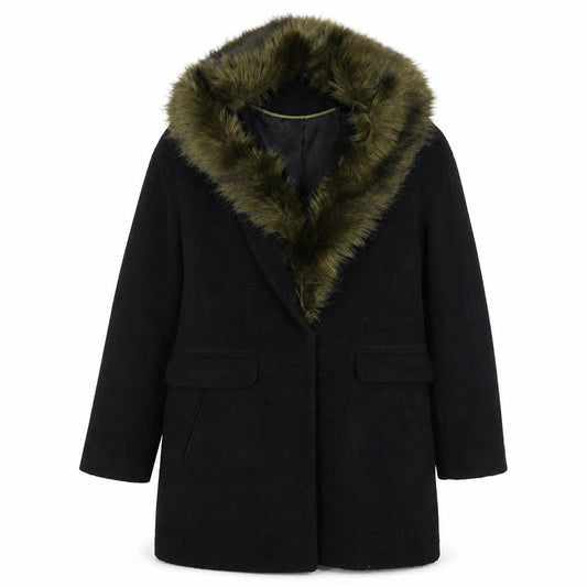 Womens UK Size 10 Dorothy Perkins Black Overcoat