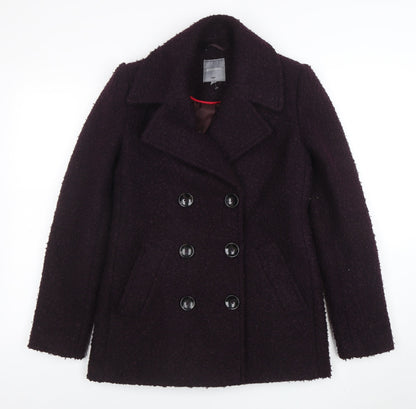 Womens UK Size 8 Principles Purple Pea Coat