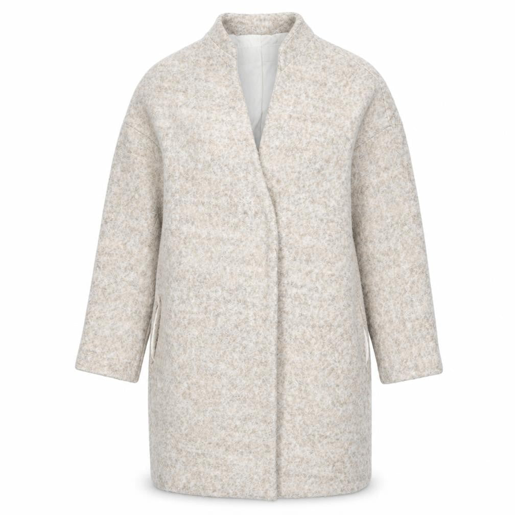 Womens UK Size L Zara Basic Beige Overcoat