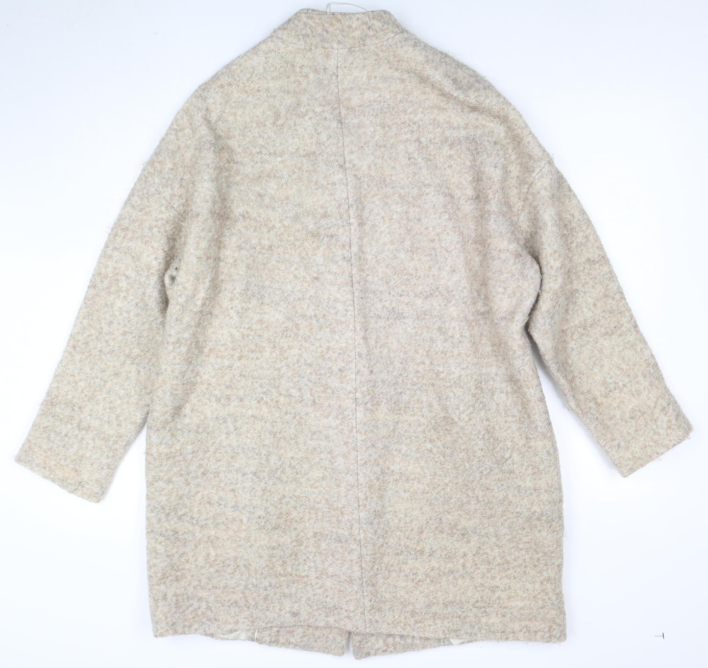 Womens UK Size L Zara Basic Beige Overcoat