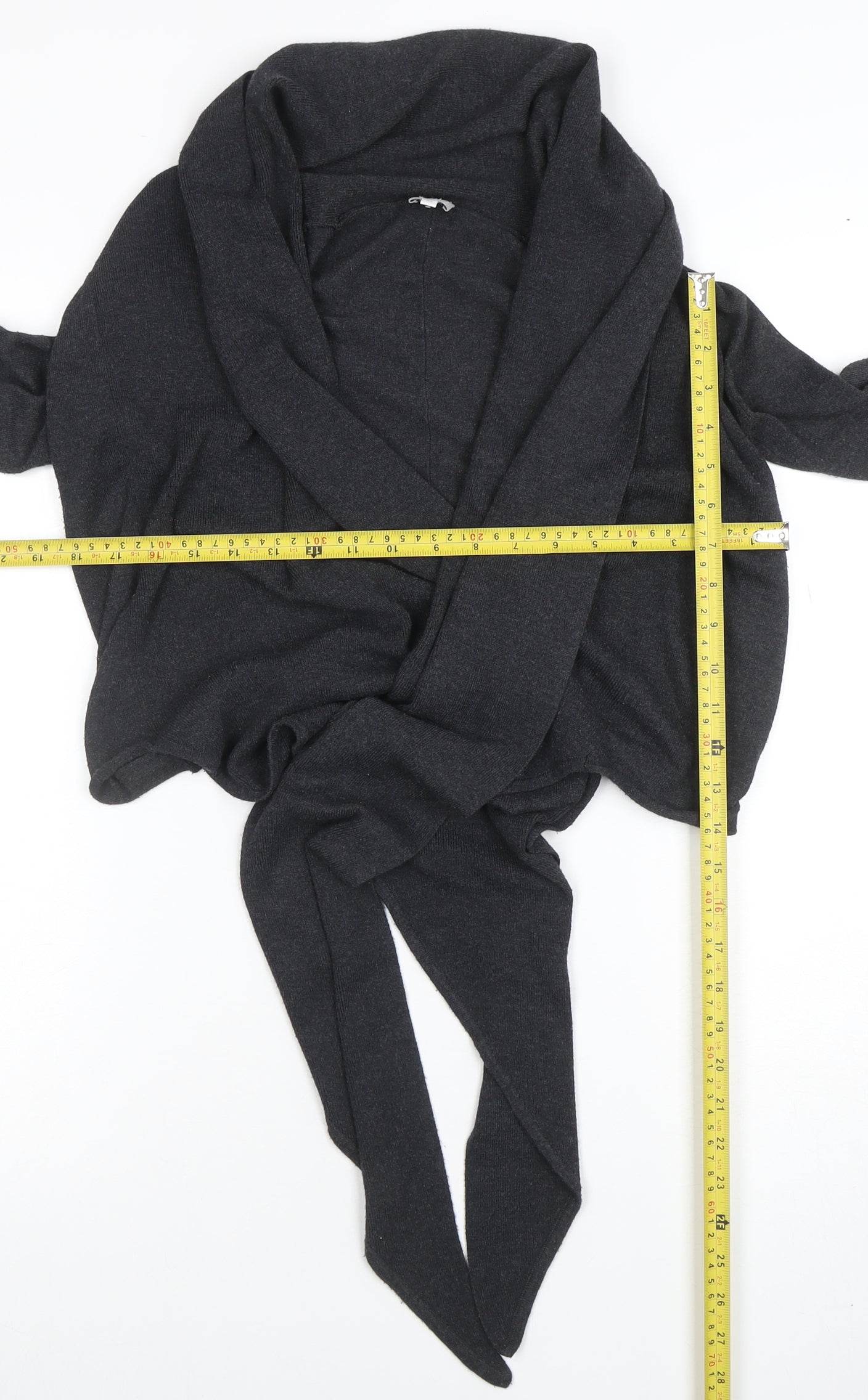 Womens UK Size XS hybE Black Wrap Jumper