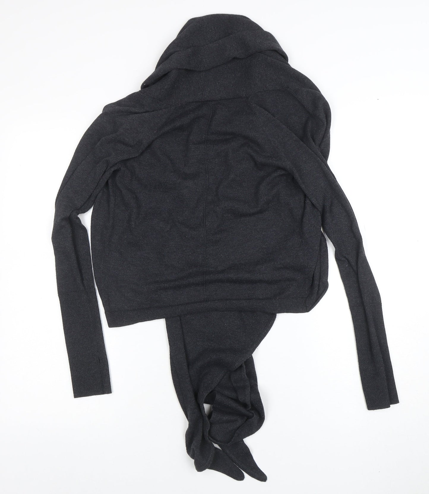 Womens UK Size XS hybE Black Wrap Jumper