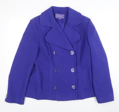 Womens UK Size 14 Autonomy Blue Pea Coat