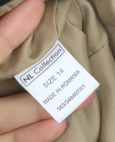 Womens UK Size 14 NL Collection Black Overcoat