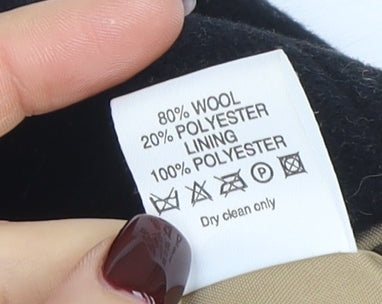 Womens UK Size 14 NL Collection Black Overcoat