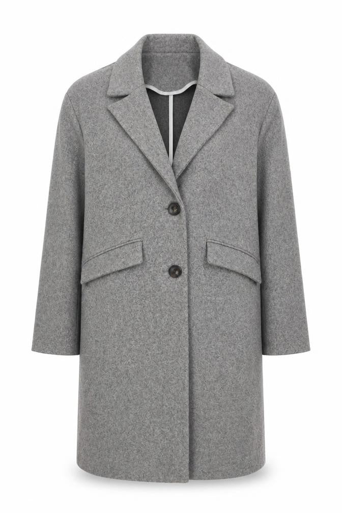 Womens UK Size 10 Bershka Grey Overcoat