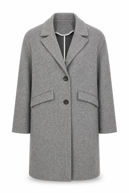 Womens UK Size 10 Bershka Grey Overcoat