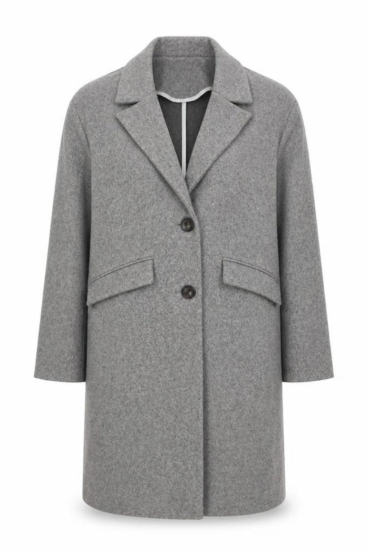 Womens UK Size 10 Bershka Grey Overcoat