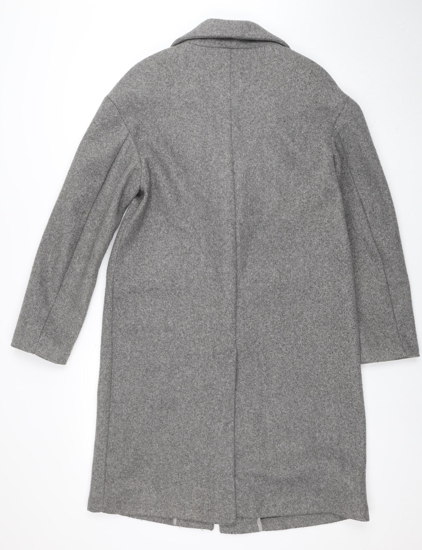 Womens UK Size 10 Bershka Grey Overcoat