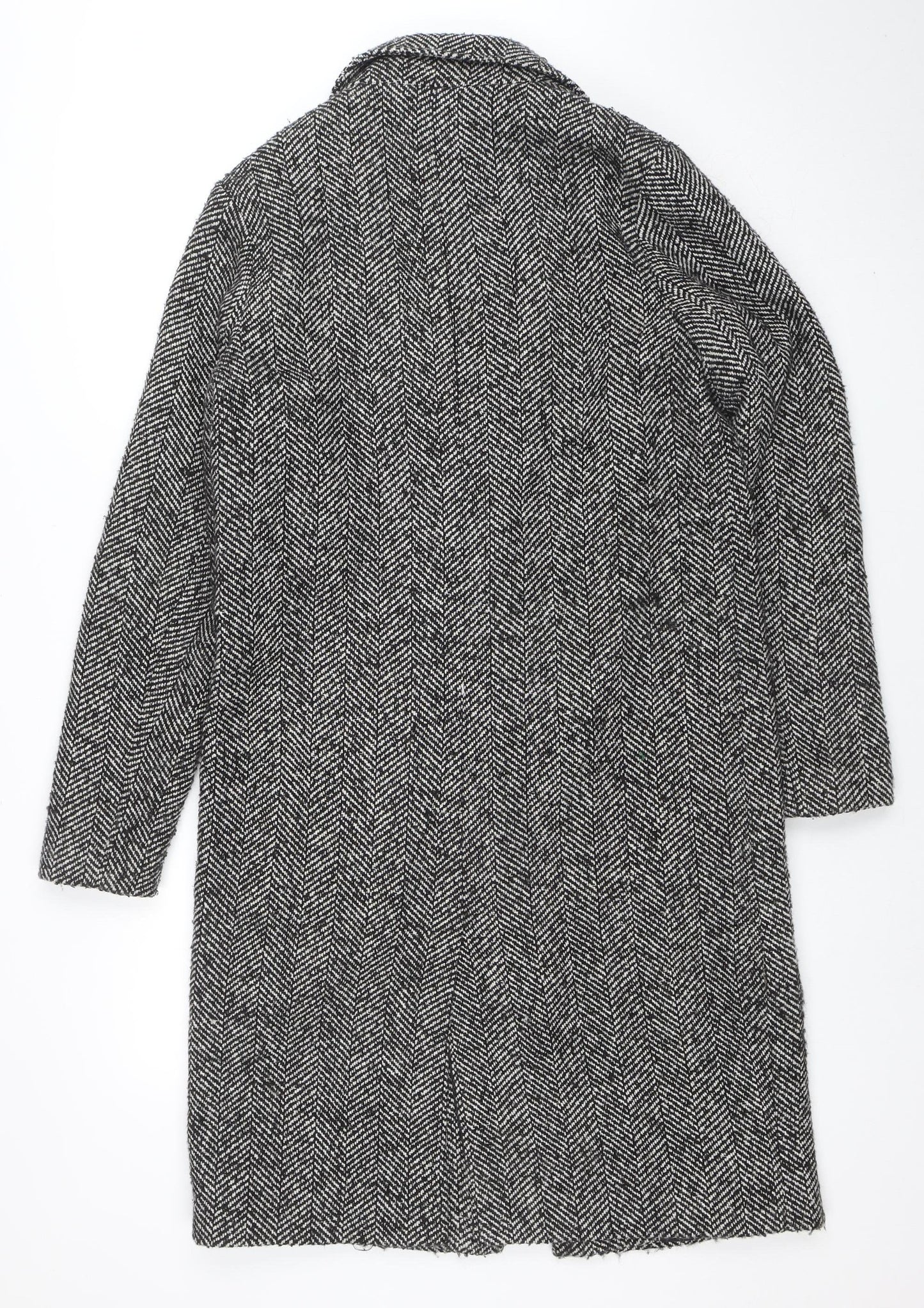 Womens UK Size 10 Papaya Grey Overcoat
