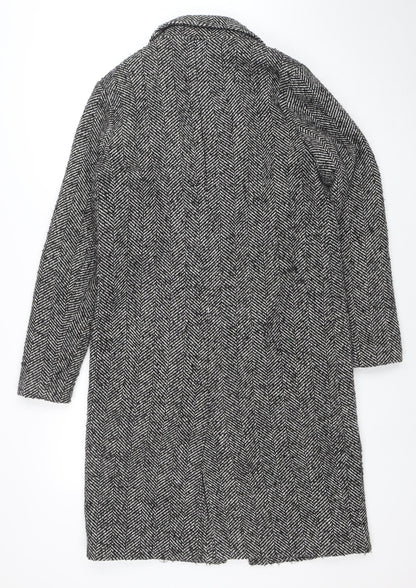 Womens UK Size 10 Papaya Grey Overcoat