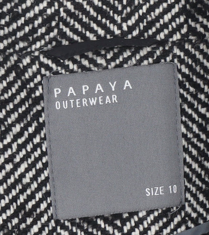 Womens UK Size 10 Papaya Grey Overcoat