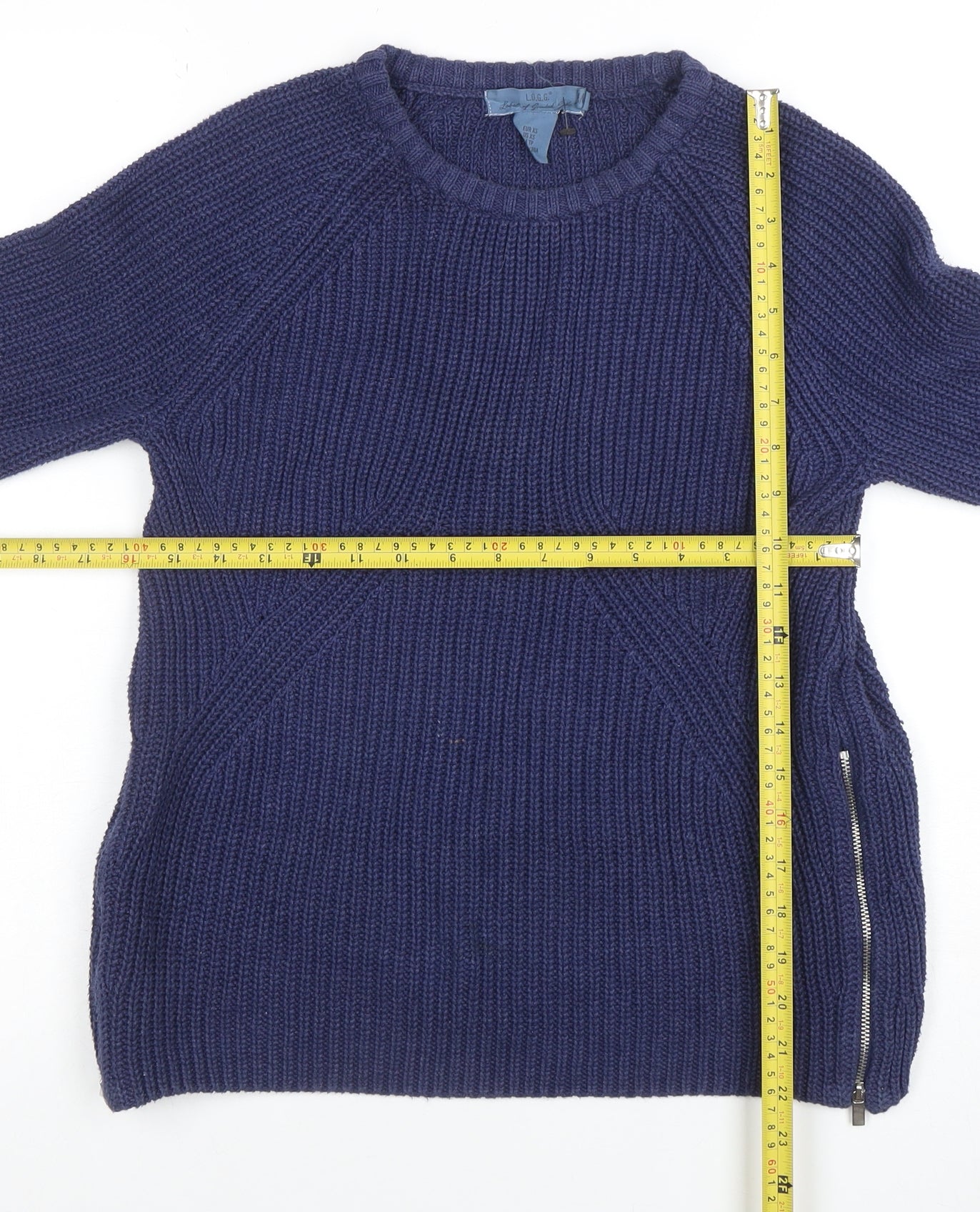 Womens UK Size XS L.O.G.G. Blue Pullover Jumper