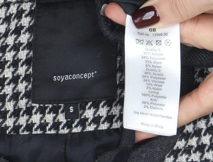 Mens UK Size S Soyaconcept Black Bomber Jacket